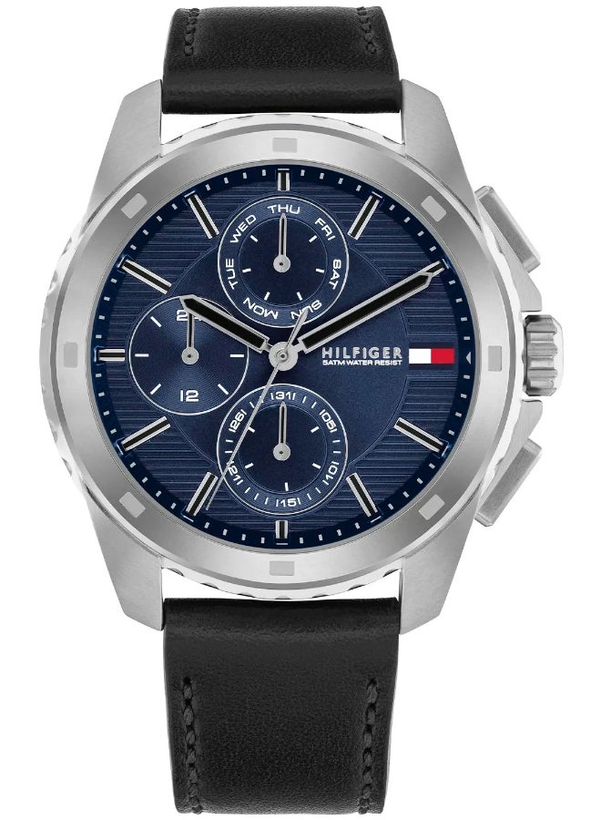 TOMMY HILFIGER Men's Blue Dial Analog Quartz Watch 44 mm -  1710619 