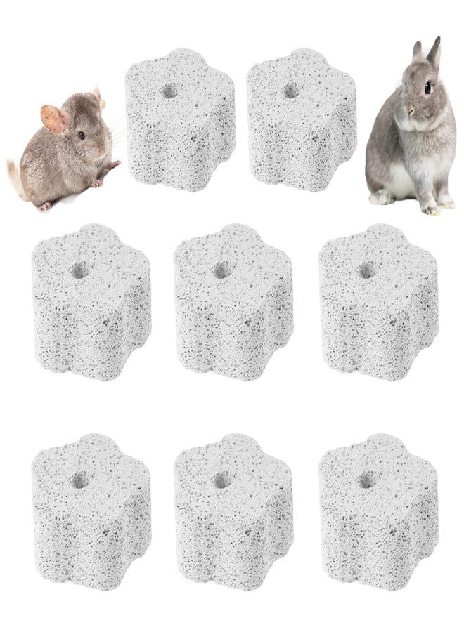 UtySty 8 Pack Lava Block Chew Toy Small Pet Animal Lava Bites Chews Toy Teeth Grinding Stone Mineral Calcium Block for Chinchilla Hamster Parrot Chinchillas Rabbit Guinea Pig Gerbil Mouse Squirrels - Image 1