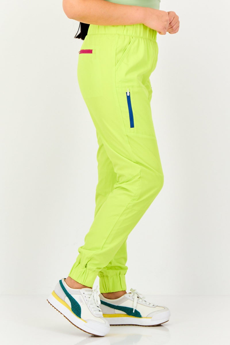 FILA Women Sportswear Fit Outdoor Track Pants, Lime Green - Image 2