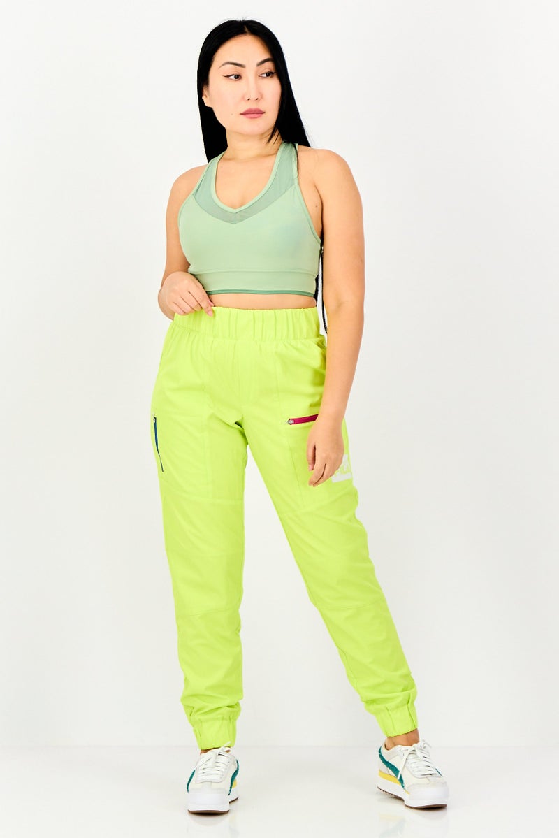 FILA Women Sportswear Fit Outdoor Track Pants, Lime Green - Image 3