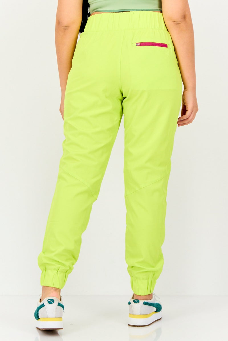 FILA Women Sportswear Fit Outdoor Track Pants, Lime Green - Image 4
