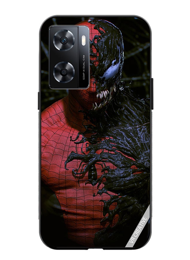 VR CREATIVE Protective Case Cover For Oppo A57/A77s Spiderman Design Multicolour - Image 1