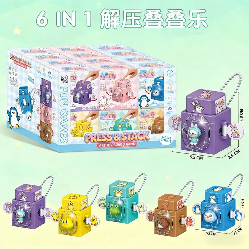 Kids Educational Stacking Blocks Board Game Set - Image 3