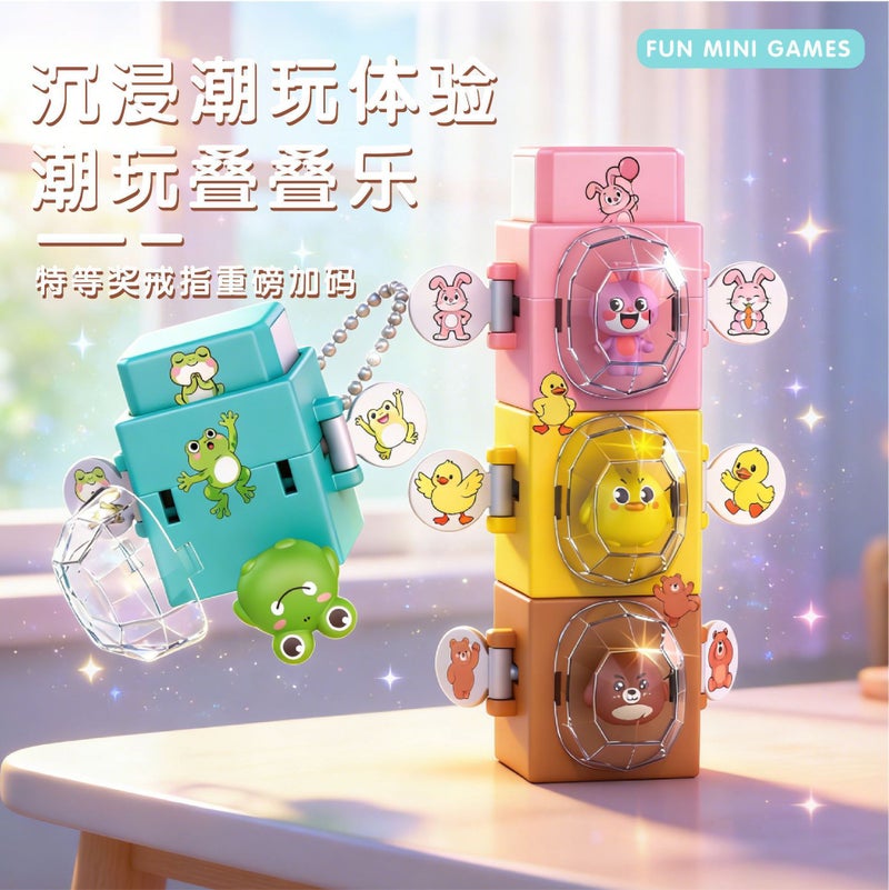Kids Educational Stacking Blocks Board Game Set - Image 4