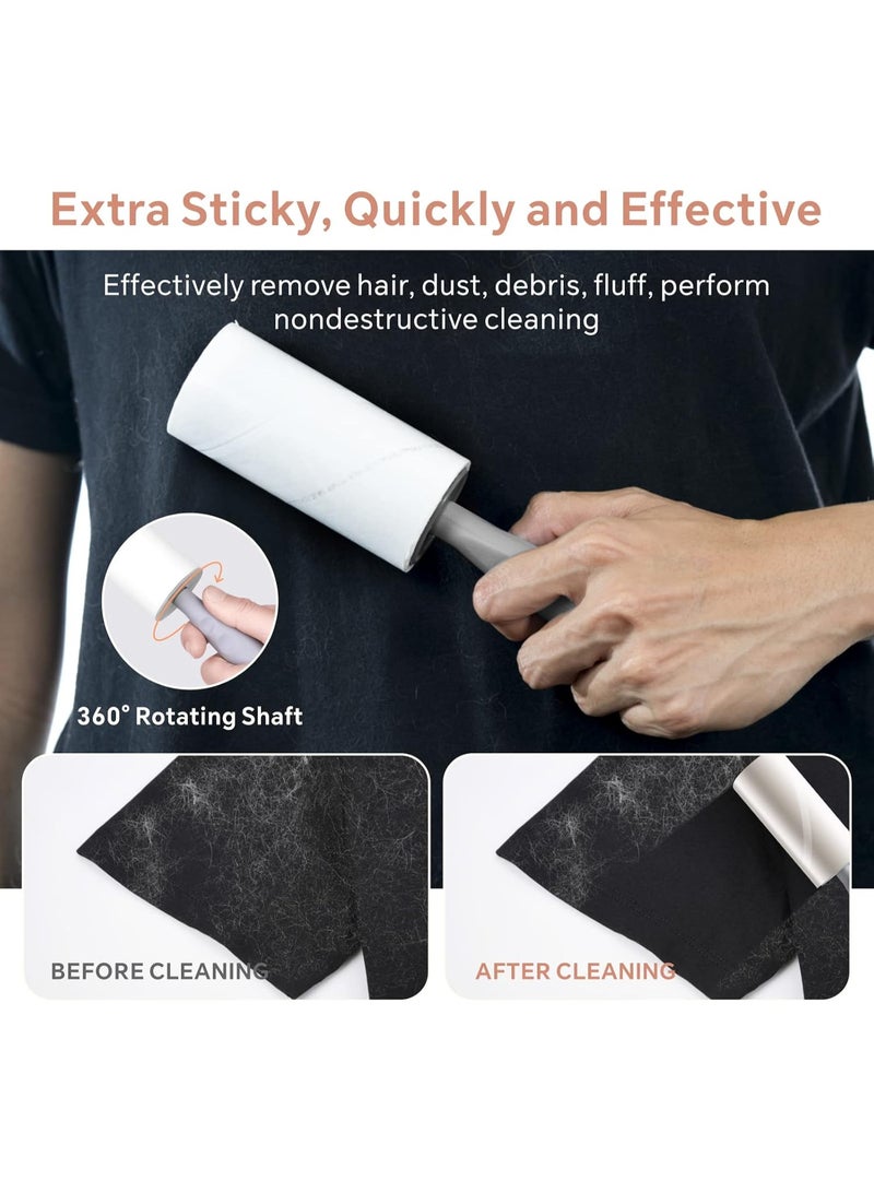 AASHZ Lint Roller Remover Hair Kit- Extra Sticky Reusable Lint Remover with 360 Sheets(6 Rollers+2 Upgraded Handles)-Fluff Brush for Clothes/Furniture/Bed/Car/Dog Cat Hair/Carpet/Dust - Image 5