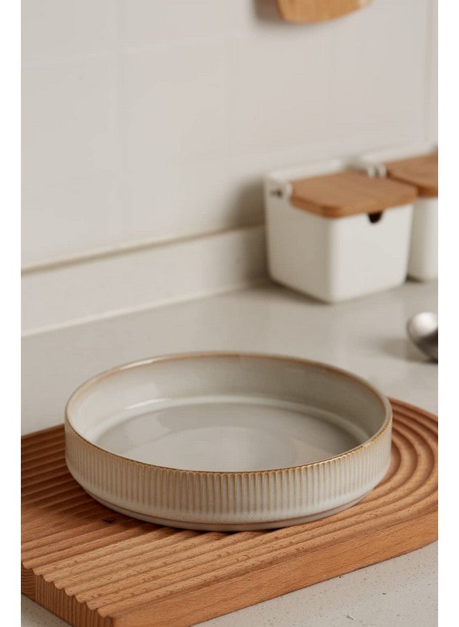 العلامة التجارية: فاميوير مجموعة أطباق معكرونة ستار من فاميوير، 7.5 بوصة، مجموعة أطباق سلطة من 4 قطع، طلاء تفاعلي مزدوج، قابلة للتكديس، مثالية لصديقك في حفلات الانتقال إلى منزل جديد، والمهرجانات، بلون أبيض كابتشينو - Image 2