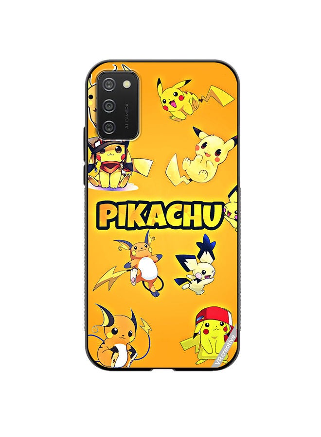 VR CREATIVE Protective Case Cover For Samsung Galaxy A02s Pikachu Surfing Design Multicolour - Image 1