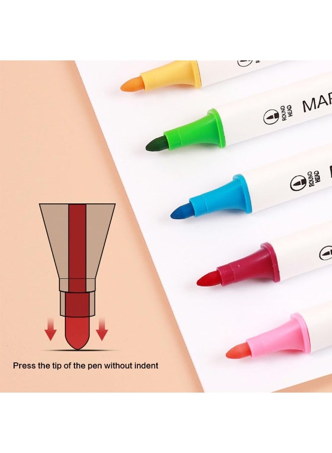 JZS Acrylic Paint Pens,Children's Washable Triangle Rod Painting Brush Large Capacity Water Based Pen,Paint Markers for Rock Painting,Ceramic,Wood,Plastic,Card Making,DIY Crafts,24 Colors/Box - Image 4