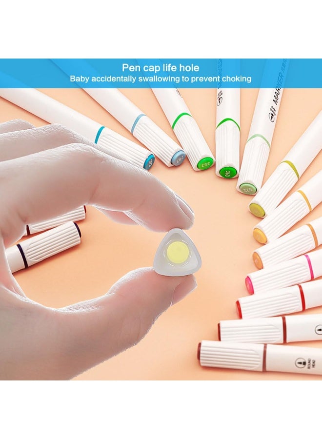 JZS Acrylic Paint Pens,Children's Washable Triangle Rod Painting Brush Large Capacity Water Based Pen,Paint Markers for Rock Painting,Ceramic,Wood,Plastic,Card Making,DIY Crafts,24 Colors/Box - Image 3
