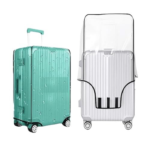 Handcuffs 20 Inches Trolley Bag Cover Transparent Suitcase Bag Covers Waterproof Dustproof Luggage Cover Zippered Clear PVC Suitcase Covers Protectors - Image 1
