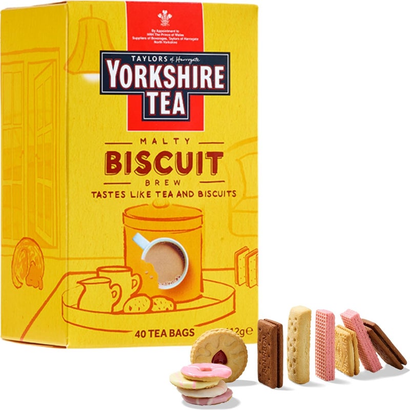 Yorkshire Tea Malty Biscuit Brew - 40 Tea Bags (112g) - A Unique Blend of Tea and Biscuit Flavor - Image 3