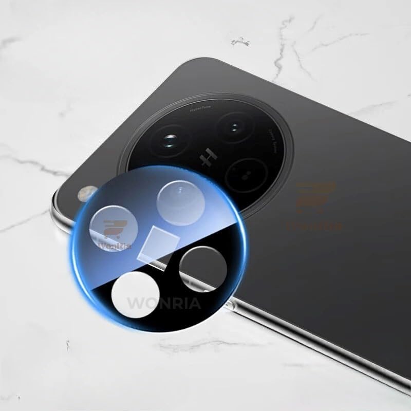 WonReza حماية زجاج الكاميرا الخلفية لهاتف أوبو فايند X8 برو 5G [3D بريميوم] واقي عدسة الكاميرا (أسود) - Image 3