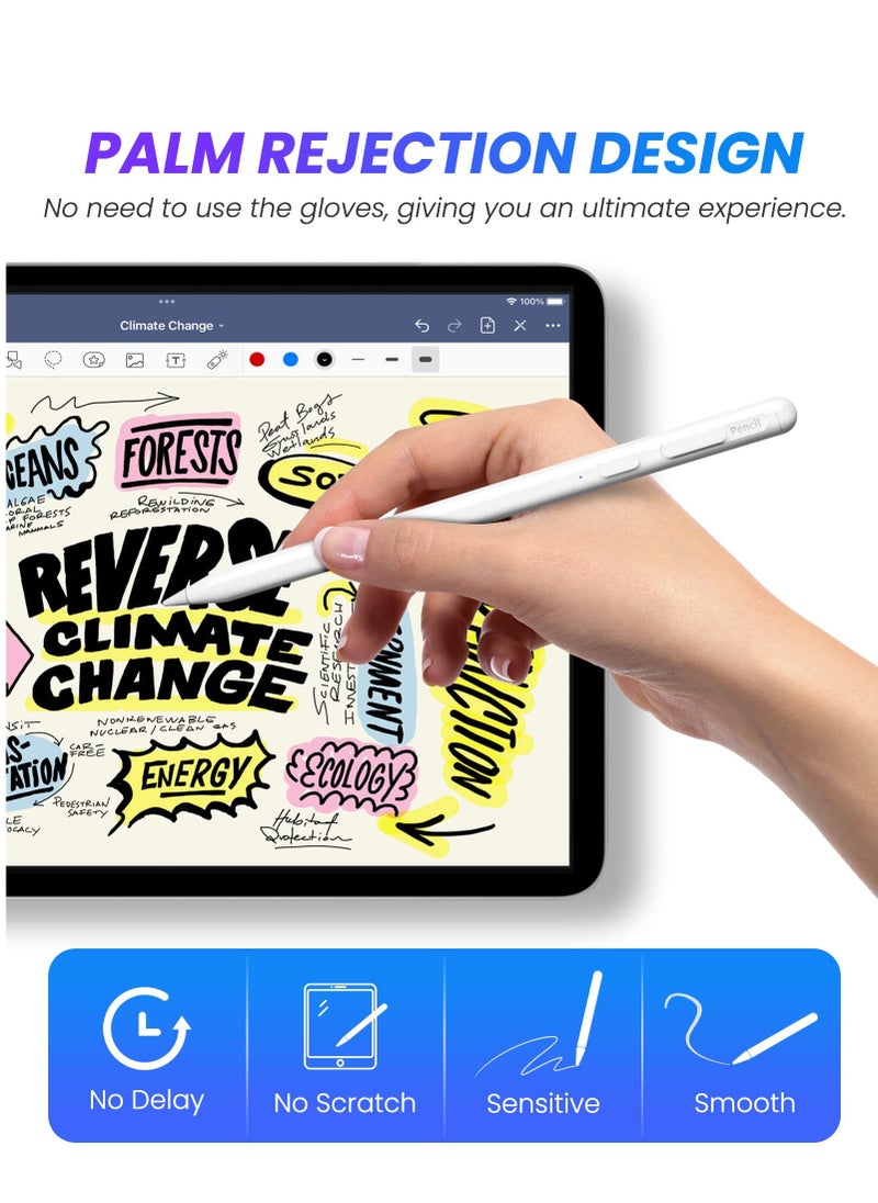 KASTWAVE iPad Pencil, Active iPad Stylus Pen with 10X Fast & Palm Rejection Magnetic Absorption Replacement for Apple Pencil - for iPad 6-10th, Pro 11''/12.9'' 3-6th, Air 3-5th, Mini 5-6th Gen  - Image 5