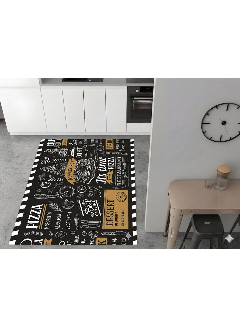 مشاية مطبخ ثلاثية الأبعاد (3D) مقاس 120×180 سم - تصميم "جورميه بارادايس" - قابلة للغسل بظهر مانع للانزلاق - Image 1