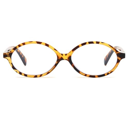 JOVAKIT Retro Oval Blue Light Blocking Glasses for Women Vintage Fashion 90s Small Oval Frame Eyeglasses (Tortoise) - Image 2