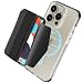 Sinjimoru Soft Wool Band Grip Phone Wallet for MagSafe Magnetic Phone Card Holder for Back of Cell Phone Case with Hand Finger Holder Compatible with iPhone 14 13 12 Series MBand Black - Image 2