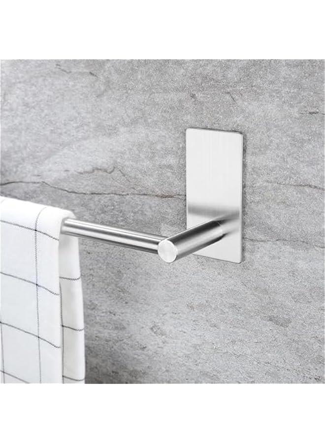 HOOKOR Self Adhesive 16-Inch Bathroom Towel Bar Brushed SUS 304 Stainless Steel Bath Wall Shelf Rack Hanging Towel Stick On Sticky Hanger Contemporary Style  - Image 4