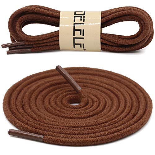 DELELE 2 Pair 32 inch Light Brown Round Waxed Oxford Shoe Laces for Dress Shoes and Boots - Image 2
