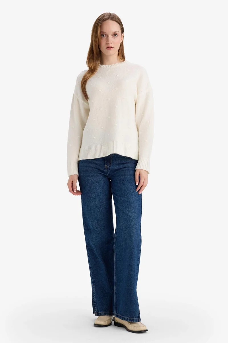 DeFacto Relax Fit Crew Neck Knitwear Pullover