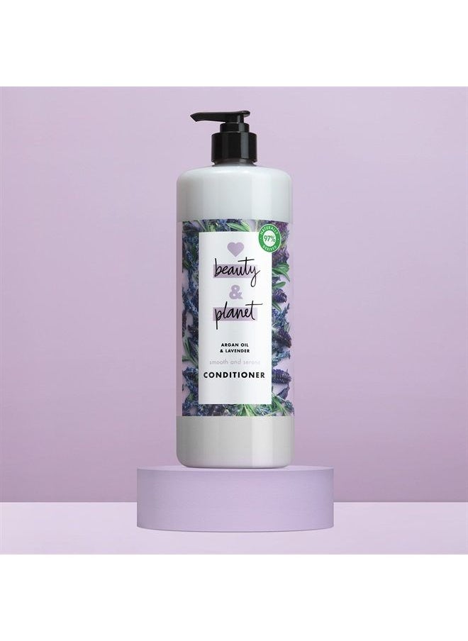 love beauty and planet - Love Beauty and Planet Smooth and Serene Dry Hair Conditioner Argan Oil & Lavender for Frizz Control Paraben Free, Silicone Free and Vegan Dry Hair Treatment 32.3 oz - Image 1