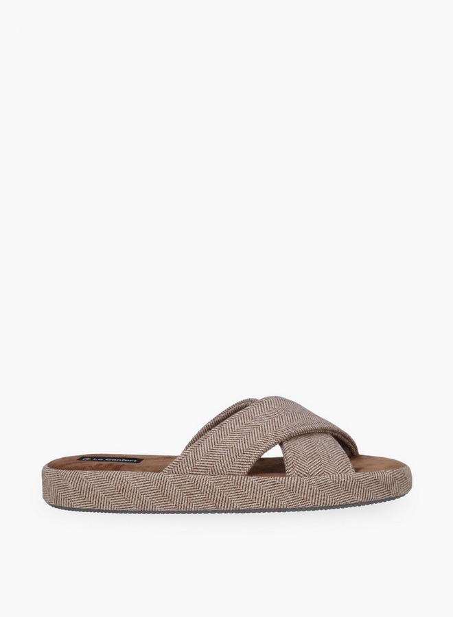 Le Confort Men Cross Strap Bedroom Slippers - Image 1