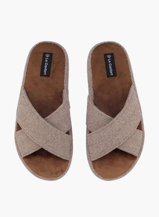 Le Confort Men Cross Strap Bedroom Slippers - Image 2