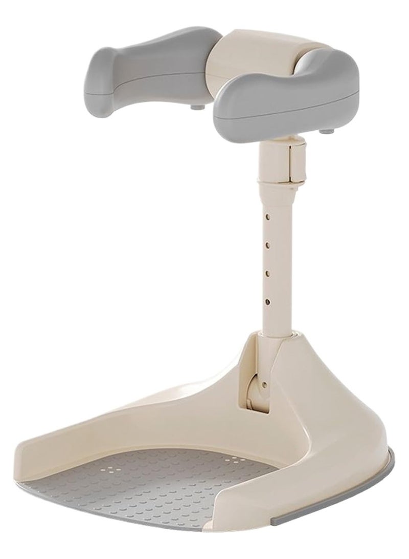 39x33.5x44 سم حامل دش الطفل القابل للضبط مع قاعدة مضادة للانزلاق، دعامة دائمة لدش الطفل، حامل ارتفاع قابل للضبط، دعامة دائمة لغسل الأطفال، جهاز حمام محمول للأطفال - Image 1