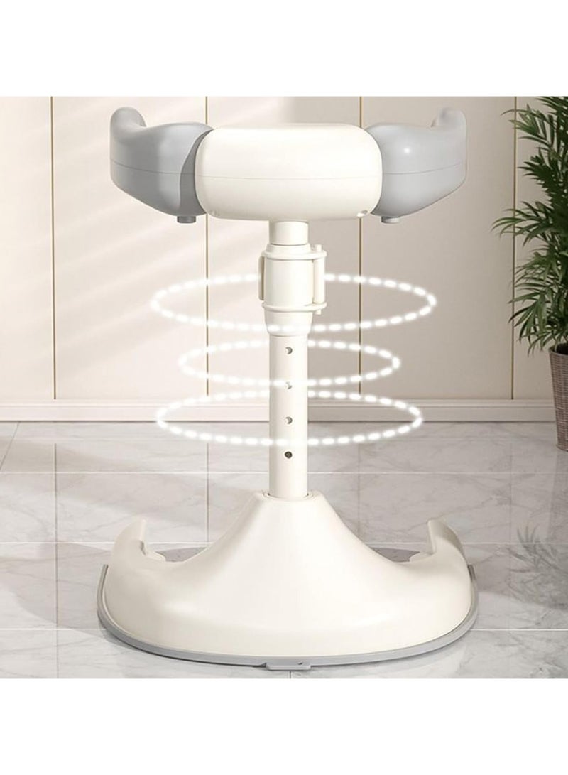 39x33.5x44 سم حامل دش الطفل القابل للضبط مع قاعدة مضادة للانزلاق، دعامة دائمة لدش الطفل، حامل ارتفاع قابل للضبط، دعامة دائمة لغسل الأطفال، جهاز حمام محمول للأطفال - Image 5