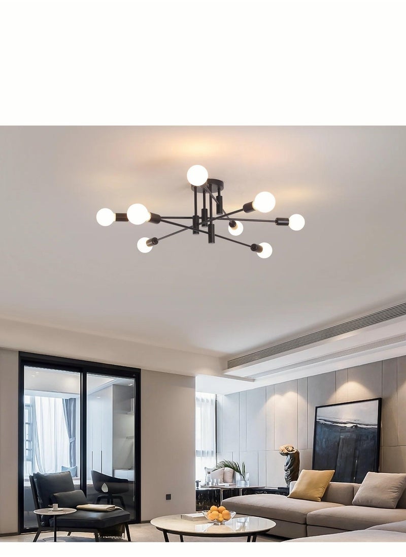 Haikomin - Mid Century Sputnik Chandelier Modern Ceiling Lighting 8 Lights Adjustable Industrial Mount Pendant Light Fixture For Kitchen Living Dining Room Bedroom Foyer - Image 1