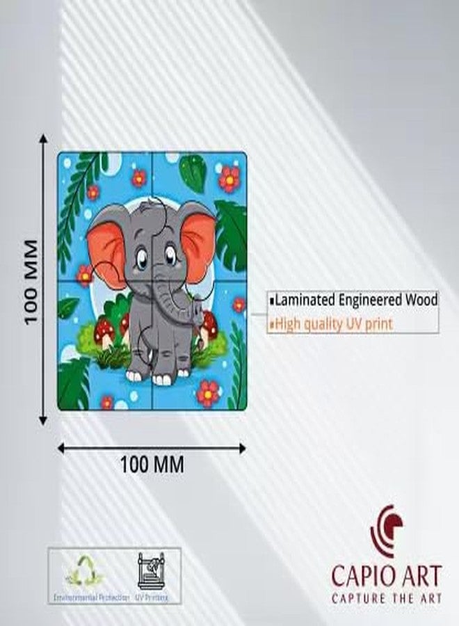 CAPIO ART Kid's Wooden Jigsaw Puzzle Games 6 in 1 Cognitive Development 24 Piece Puzzles Game for Kids Educational UV Printed Marine Life Fun Game (Pack of 6, Natural Theme) - Image 3