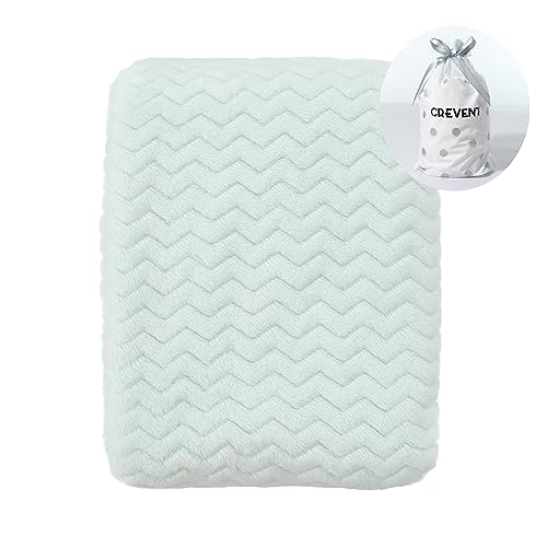 CREVENT 30''X40'' Soft Cozy Warm Baby Blankets for Boys Girls Solid Color - All Season Use - Newborn Essentials (Wave Avocado Green) - Image 1