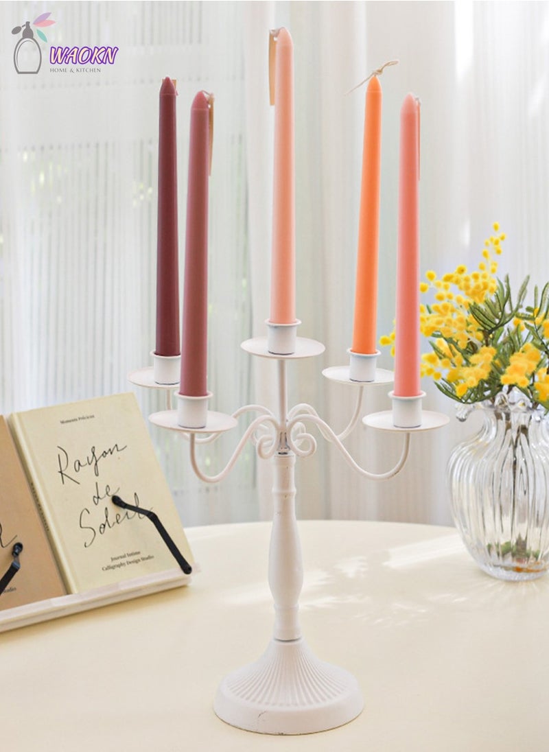 WAOKN - 4 Pcs Taper Candles Romantic Rose Scent Scented Brown Gradient Color Scented Smokeless Candle Long Candles Colored Taper Candles for Decor Wedding Festival and Special Occasions 10 Inch - Image 1