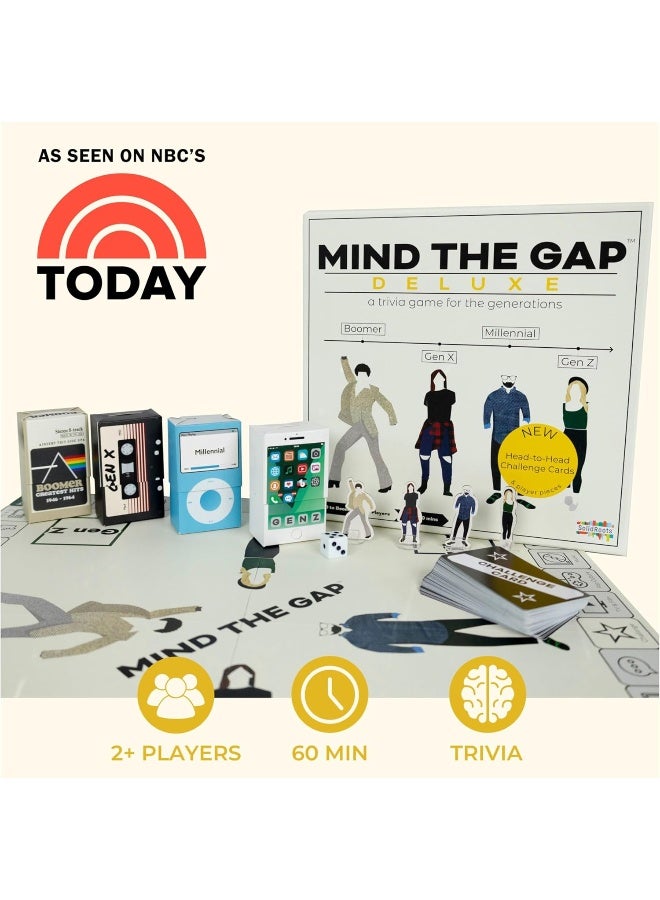 Spin Master Games Mind The Gap Deluxe Trivia Game - A Trivia Board Game for The Generations Gen Z Millennial Gen X Boomer Family Games, Trivia Game for Adults & Kids 10+ - Image 2