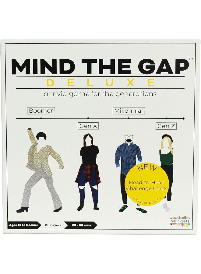 Spin Master Games Mind The Gap Deluxe Trivia Game - A Trivia Board Game for The Generations Gen Z Millennial Gen X Boomer Family Games, Trivia Game for Adults & Kids 10+ - Image 1