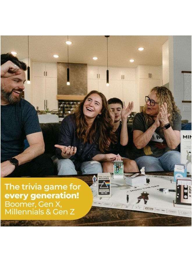 Spin Master Games Mind The Gap Deluxe Trivia Game - A Trivia Board Game for The Generations Gen Z Millennial Gen X Boomer Family Games, Trivia Game for Adults & Kids 10+ - Image 3