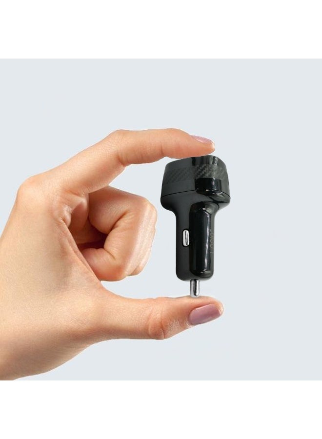 محول شاحن سيارة سريع LN997PD من LOGIO، 38 واط، PD 3.0 + QC 3.0، ثنائي المنافذ، مزود بخاصية توصيل الطاقة عبر USB-C وشحن سريع عبر USB-A، آمن، منخفض الطاقة، تصميم صغير الحجم، متوافق عالميًا مع الهواتف المحمولة وسماعات الرأس ومكبرات الصوت والكاميرات مع حماية متعددة - Image 2