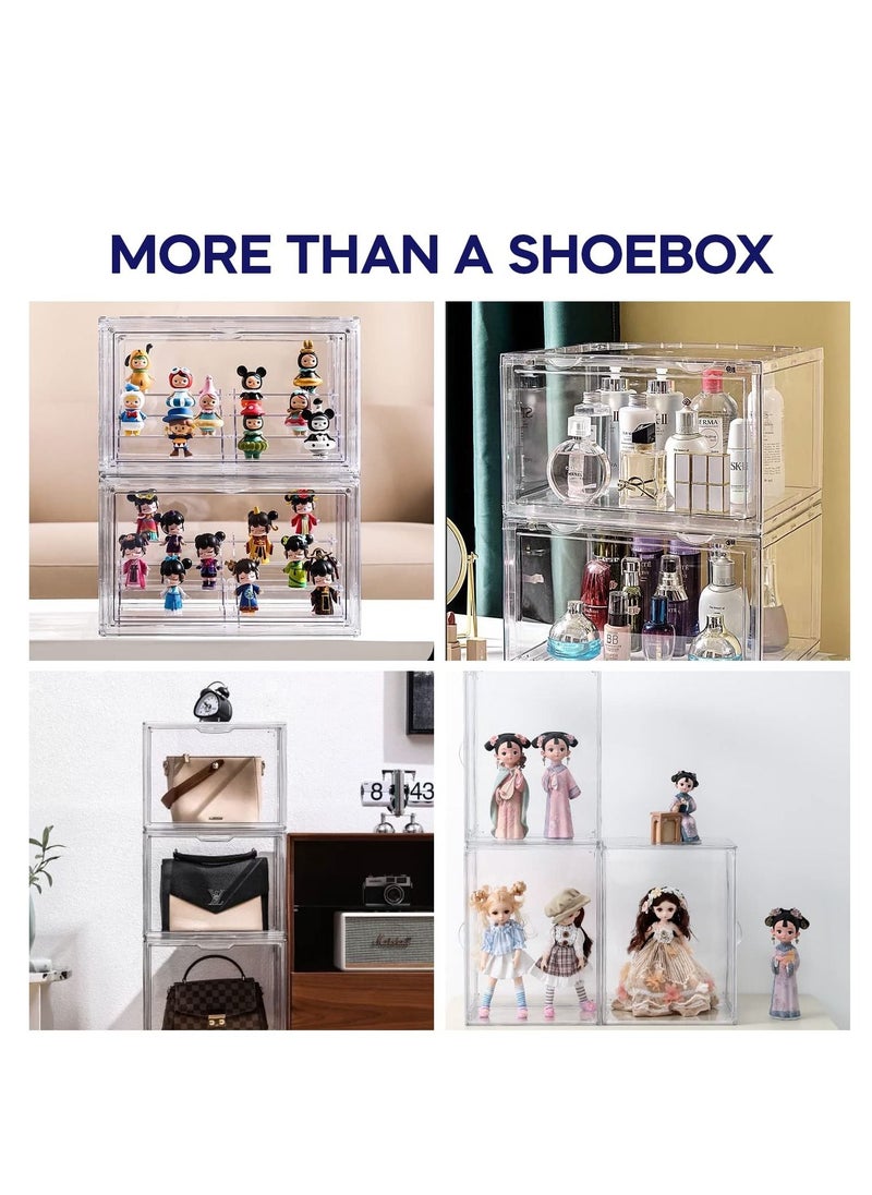 Arabest - Acrylic Clear Shoe Boxes Shoe Display Boxes Organizer for Boots and Hats Clear Plastic Stackable Shoe Box Storage 3pcs - Image 1