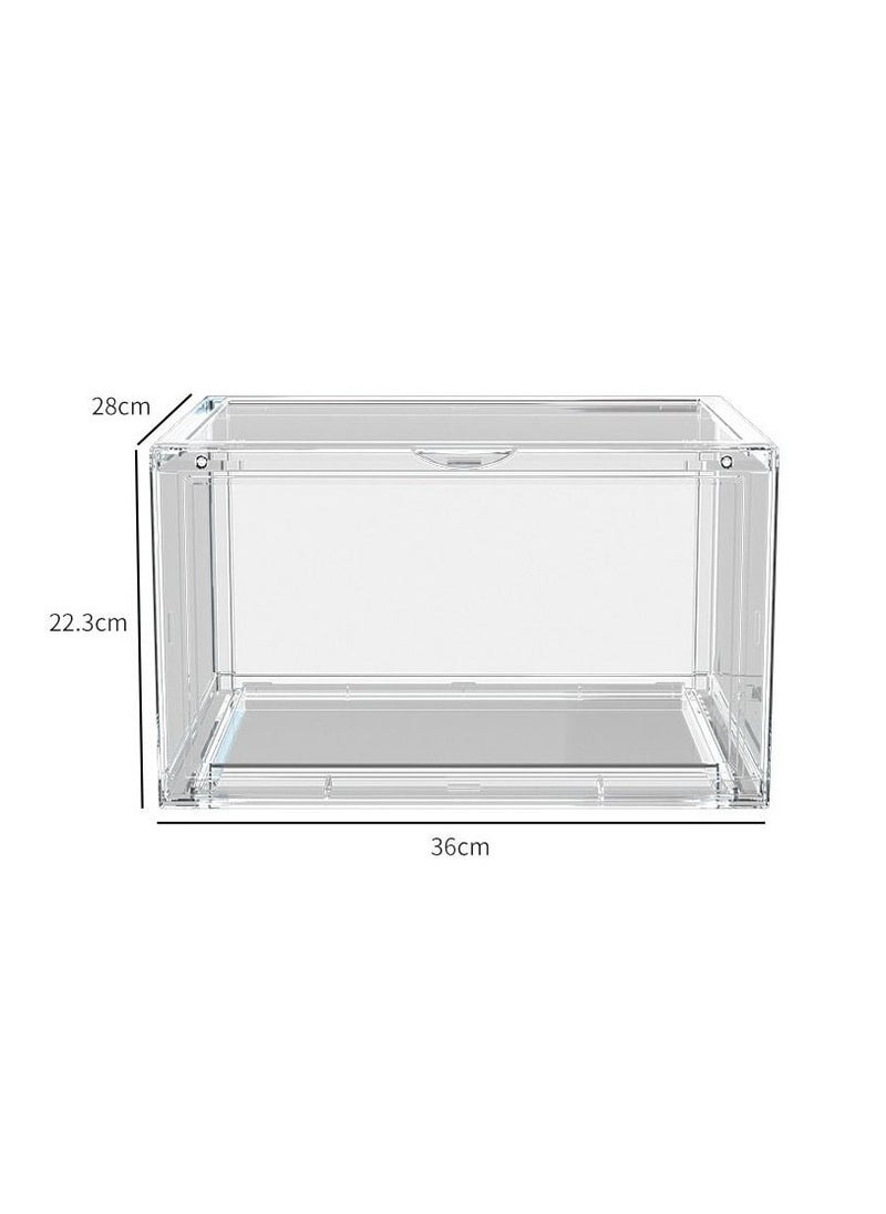 Arabest - Acrylic Clear Shoe Boxes Shoe Display Boxes Organizer for Boots and Hats Clear Plastic Stackable Shoe Box Storage 3pcs - Image 1