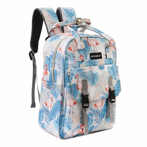 Motherly Printed Diaper Bag for Mothers for Travel, Maternity Bag for Newborn Baby, Mothers Travelling Bag, Multiple Pocket Water Resistant Baby Bag, Hospital Bag for mom(Flamingo) - Image 1