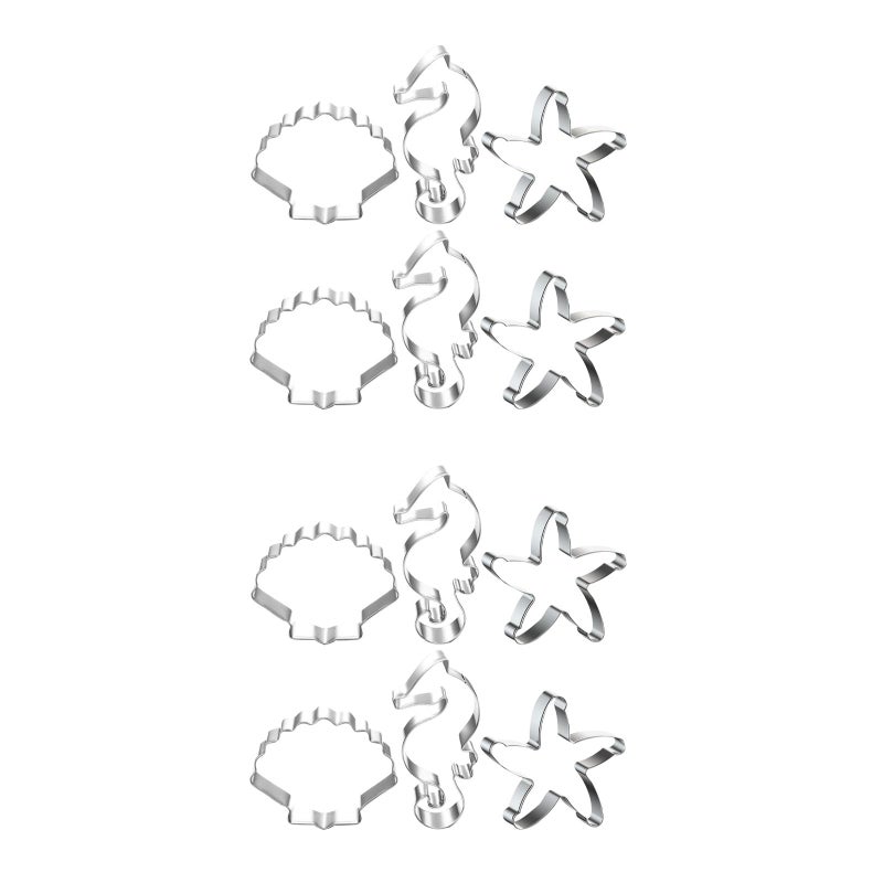 12 Pcs DIY Stainless Steel Sqaure Shape Baking Mold Bakeware Cookie Cutters DIY Fondant Molds Biscuits Mold Kitchen Baking Tool ( ) - Image 1