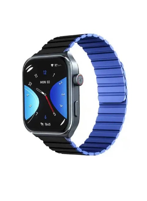 Kieslect KS2 Calling, 2.01 Inch, Amoled, 3ATM Smart Watch (Double Strap Protector) -Midinght Blue