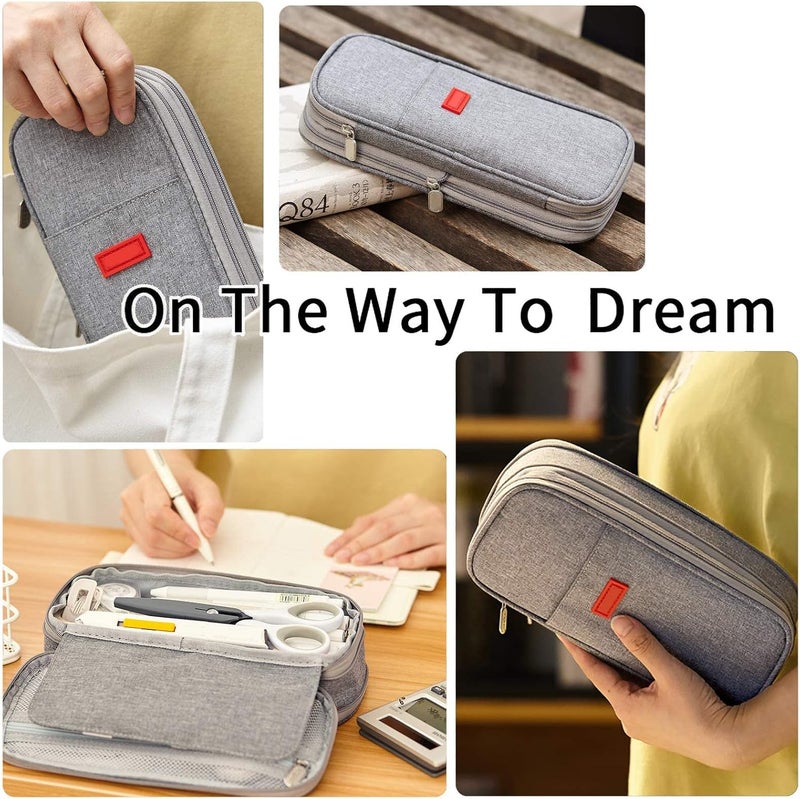 Large Capacity Pencil Case, Cosmetic Bag, Large Capacity, Storage Bag With Zipper, Suitable For School Office - Image 5