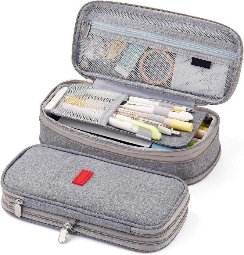 Large Capacity Pencil Case, Cosmetic Bag, Large Capacity, Storage Bag With Zipper, Suitable For School Office - Image 1