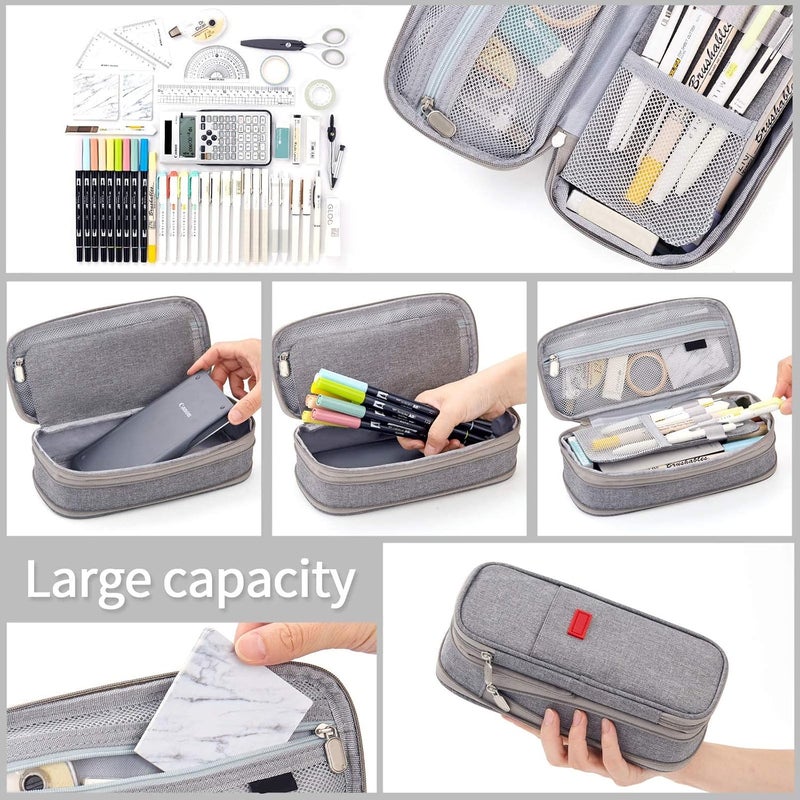 Large Capacity Pencil Case, Cosmetic Bag, Large Capacity, Storage Bag With Zipper, Suitable For School Office - Image 4