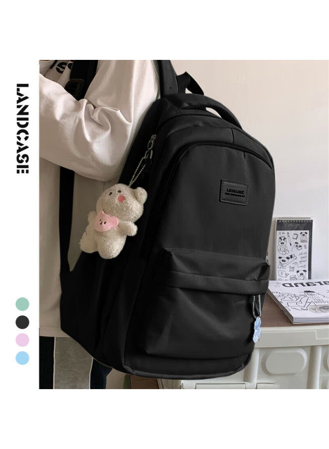 Landcase Backpack For Middle School Girls, High School And College Students, Campus Instagram Couple Backpack, Business Backpack, Laptop Bag 1606 Black - Image 1