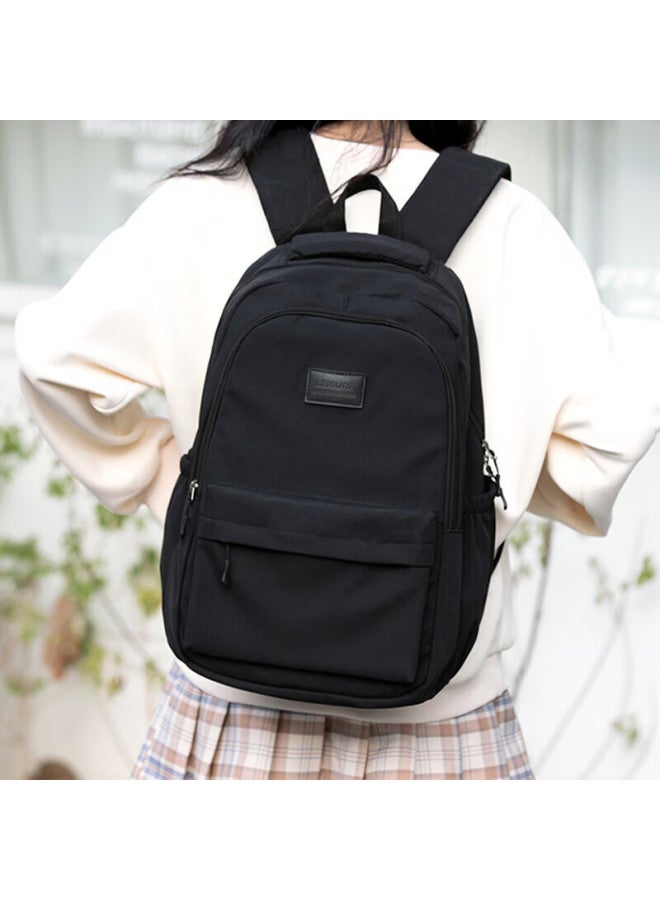Landcase Backpack For Middle School Girls, High School And College Students, Campus Instagram Couple Backpack, Business Backpack, Laptop Bag 1606 Black - Image 3