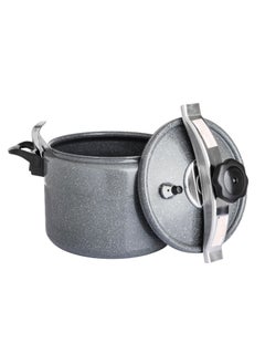 Hic 6 literLiters Aluminium Granite Pressure Cooker 6 liter Grey Color Gray  - Image 3