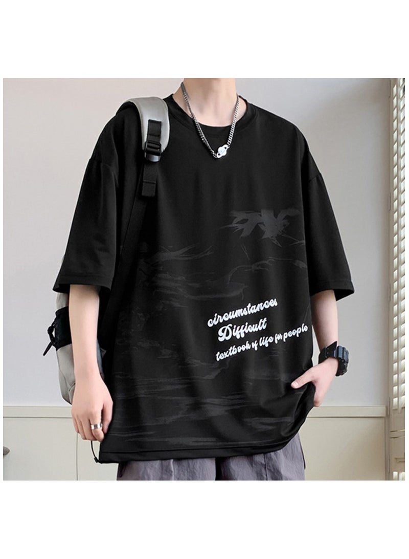 Summer Fashion Men's Printed Short Sleeved T-shirt  - Image 1