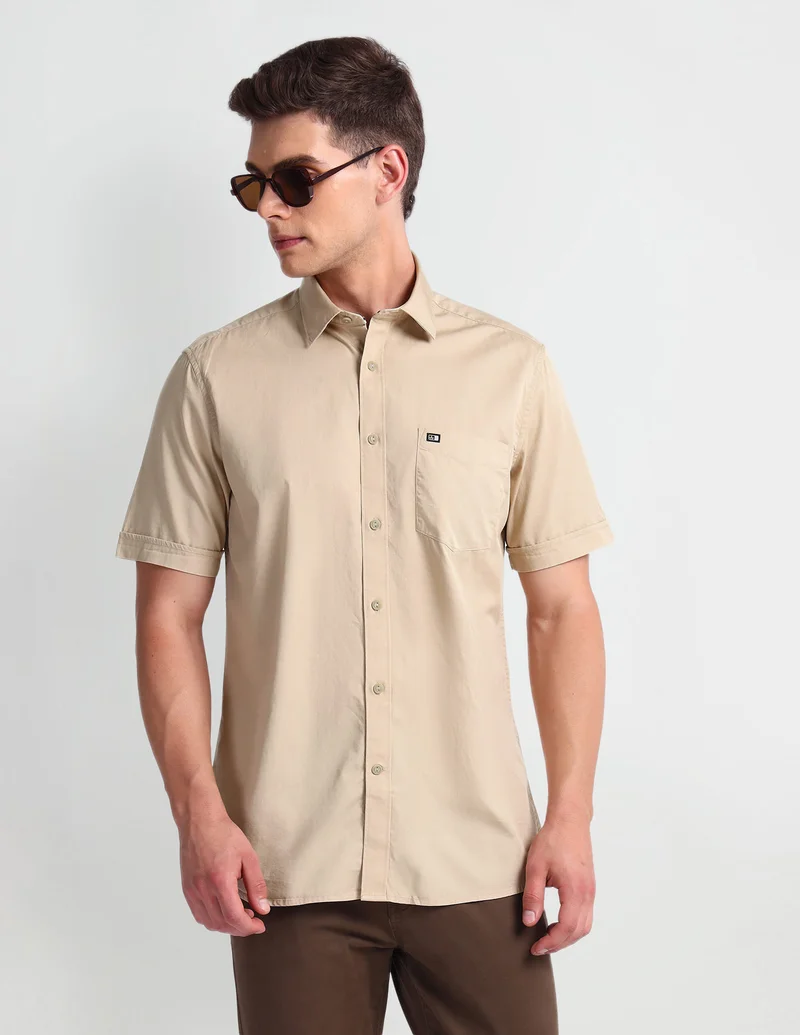 Solid Cotton Shirt