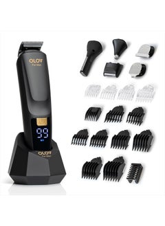 Beard Trimmer, All-in-One Mens Grooming Kit with Trimmer for Beard, Nose, Body, Groin and Face, Cordless Hair Clippers Electric Razor, Black